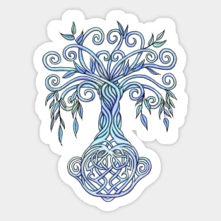 Celtic Tree of life Sky Colored Sticker